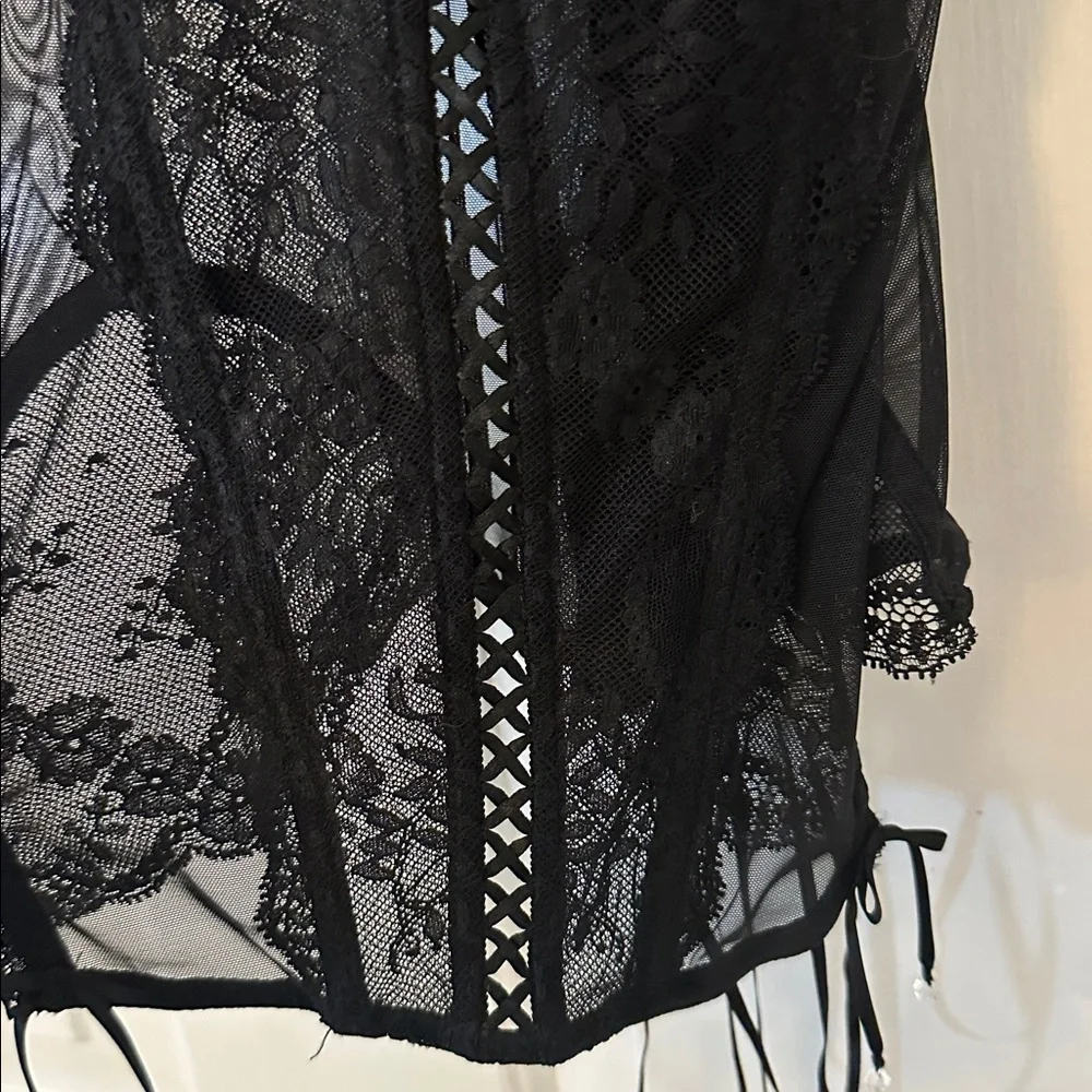 NWOT Women’s Victoria's Secret Black Lace Bustier Size 34C - Picture 4 of 9